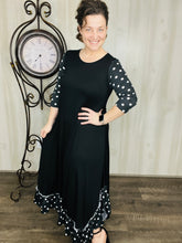 Michella Polka Dot & Black Dress
